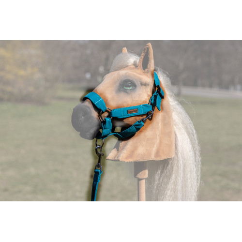 Sada ohlávky a vodítka pro hobby horse – Petrolejová